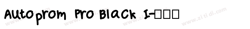 Autoprom Pro Black I字体转换